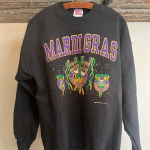 Vintage 90’s deadstock Mardi Gras Fat Tuesday New Orleans 50/50 soft cotton L